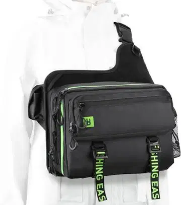 BOOMS 낚시용 가방 블랙 그린