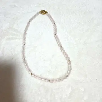 로즈쿼츠 목걸이 골드 클래스프