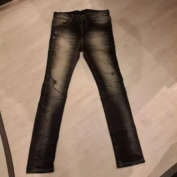 LEFLAH 데미지 가공 스키니 데님