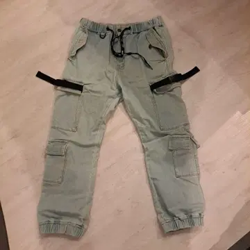 LEFLAH 라이트 블루 카고 팬츠 M