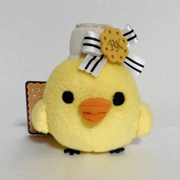 리락쿠마 키이로이토리 비스킷 리본 볼 체인 부착 봉제 인형 2011