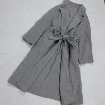 현행 23구 MANTECO 리버 롱 코트 벨트 그레이 36