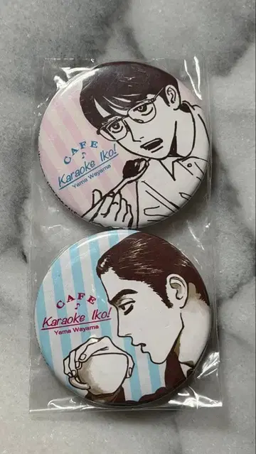 가라오케 가자! 콜라보 카페 캔뱃지 와야마 야마 오카 사토미 나리타 쿄지