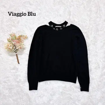 비아지오 블루 비쥬 니트 블랙 긴팔 페미닌 깔끔 고급