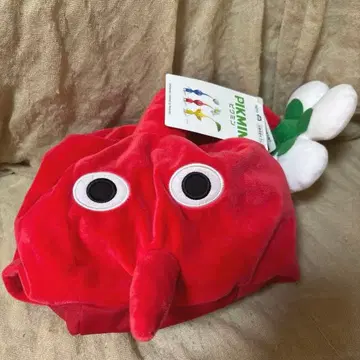 빨간 피크민 코스튬 모자