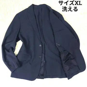 미사용급 컨디션 최상 지유 워셔블 테일러드 자켓 싱글 네이비