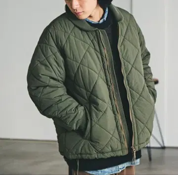 BAYFLOW 퀼팅 블루종 MA-1 자켓