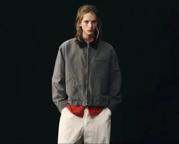 아프레쎄 빈티지 실크 코튼 디트로이트 재킷