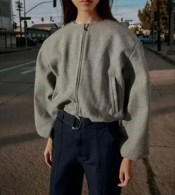 ZARA 소프트 봄버 자켓 그레이