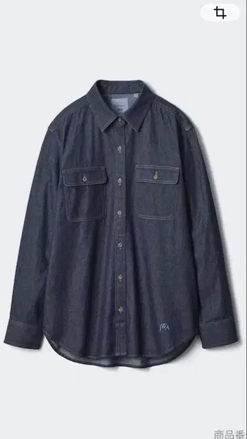 완판템 2025 UNIQLO woman JWA 데님 오버사이즈 셔츠 M