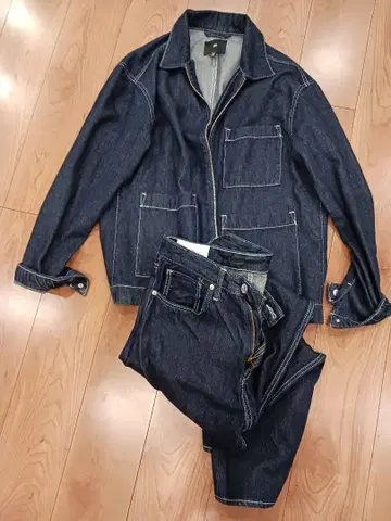 H&M 다크 데님 자켓 팬츠 셋업