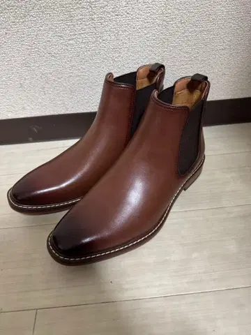 미사용품 비즈니스 슈즈 첼시 부츠 사이드 고어 부츠 25.0cm