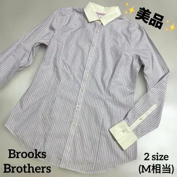 새상품급 Brooks Brothers 셔츠 스트라이프 핑크 x 블루 M