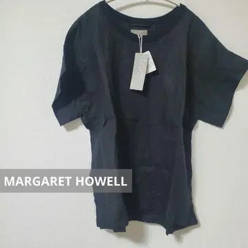 MARGARET HOWELL 린넨 코튼 T셔츠 블랙