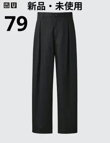 유니클로 U 턱 와이드 팬츠 (2025 SS) 79 블랙