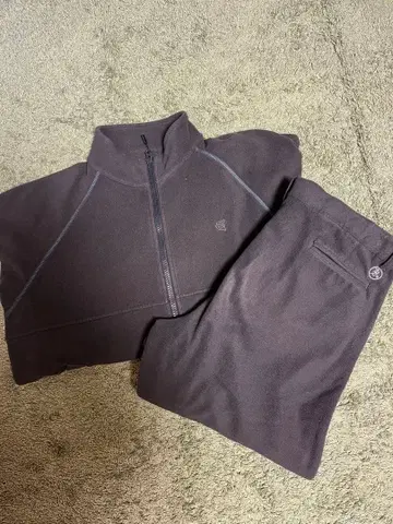 Evisen 다크 그레이 플리스 집업 트레이닝복 상하의 M 사이즈