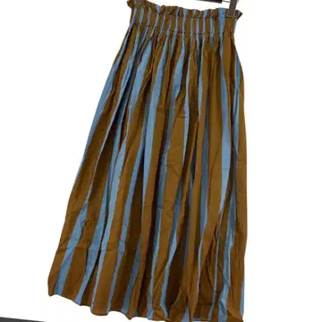 BEATRICE 베아트리스 스트라이프 스커트 38/브라운 x 블루