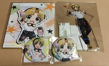 히카루의 바둑 캐릭터 복권 아크릴 스탠드 색지 캔뱃지 신도 히카루 세트