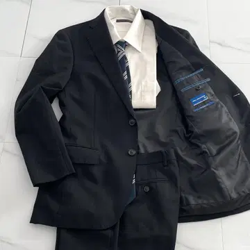 [컨디션 최상 현행] Mr.JUNKO 수트 스트라이프 워셔블 블랙 YA5