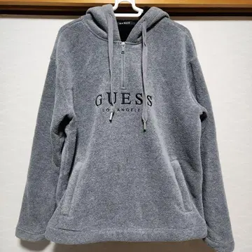 GUESS 그레이 플리스 후드티
