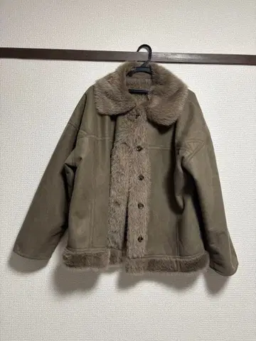 스웨이드 라이크 코트 미들 기장 모카 M 사이즈