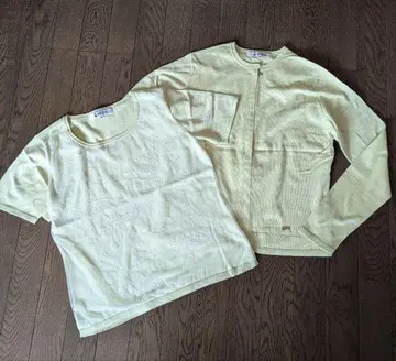 피코네 민트 그린의 가디건 스웨터 앙상블