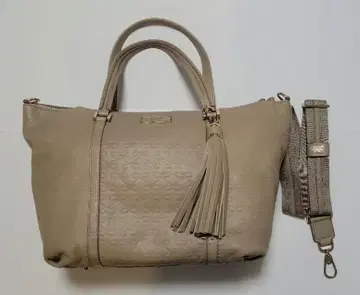 ANYA HINDMARCH 보스턴 백 가죽 리본 엠보