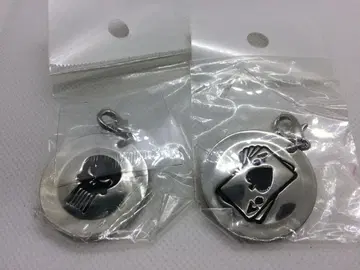 스컬 카드놀이 에이스 메탈 키링 스트랩 액세서리 익명 배송