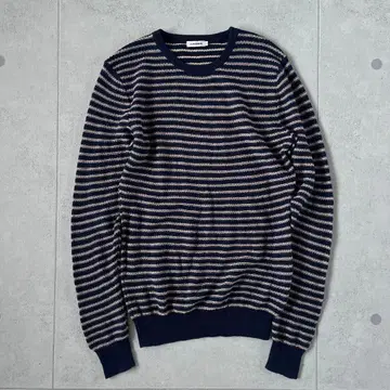 J.LINDEBERG 린넨 혼방 보더 니트 S 골프 의류