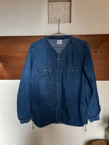 오어슬로우 orSlow 데님 셔츠 노카라