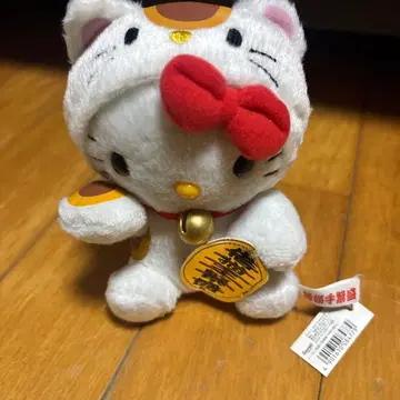 헬로키티 차묘수번영 마네키네코 봉제 인형 헤이세이 레트로