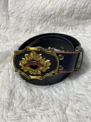 Harley-Davidson 빈티지 1978 각인 천연 가죽 벨트