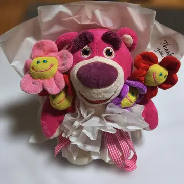 랏소 봉제 인형 꽃 어레인지먼트