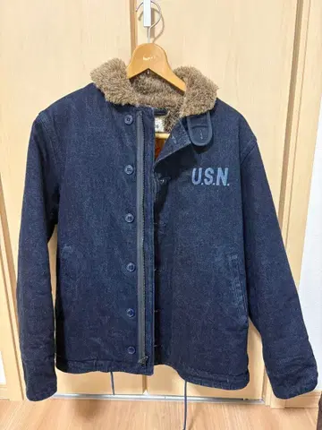 휴스턴 DENIME U.S.N. 밀리터리 자켓 36 45주년