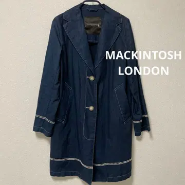매킨토시 런던 네이비 컬러 여성용 트렌치 스프링 아우터 봄