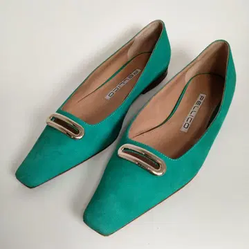 PELLICO 펌프스 아넬리 스웨이드 플랫 36 골드 플레이트