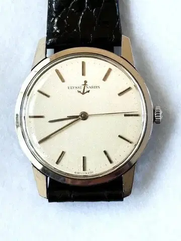 율리스 나르단 수동 와인딩 시계 실버 70년경 빈티지