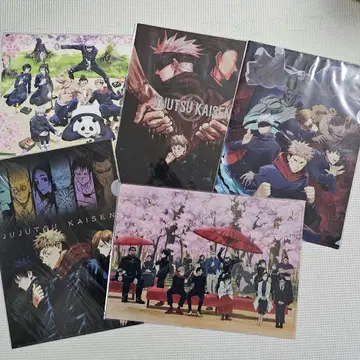 주술회전 클리어 파일 책받침 점프샵 꽃놀이 팬텀 퍼레이드