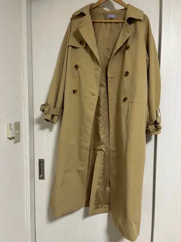 롱 기장 트렌치코트/트윌/봄 아우터