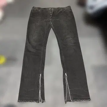 rags mcgregor 블랙 데님 팬츠 밑단 지퍼 포함