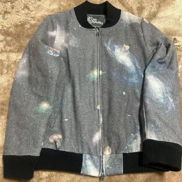 GO SLOW CARAVAN 우주 패턴 집업 자켓