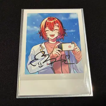 홀로스타즈 하나사키 미야비 친필 사인 브로마이드 카드