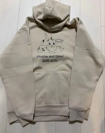 포켓몬스터 포켓몬 피카츄 이브이 속기모 후드티 LL