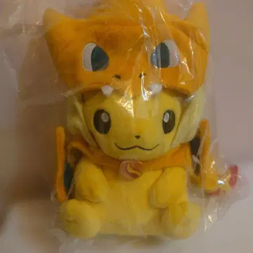 메가 리자몽 Y 판초를 입은 피카츄 봉제 인형 포켓몬 센터