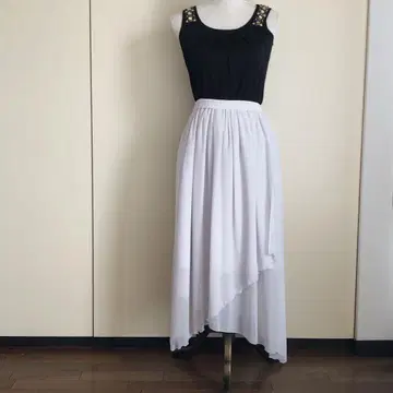 루니 비대칭 스커트