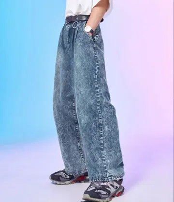 [ 트렌드 데님 ] ADRER 빈티지 메이크 와이드 테이퍼드 데님