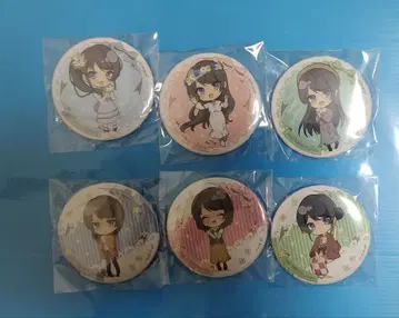 청춘 돼지 는 제비뽑기당 사쿠라지마 마이 캔뱃지 6개 케이크, 꽃, 선물