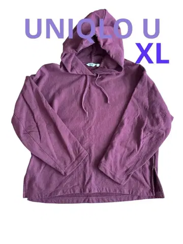 UNIQLO U XL 버건디 후드티