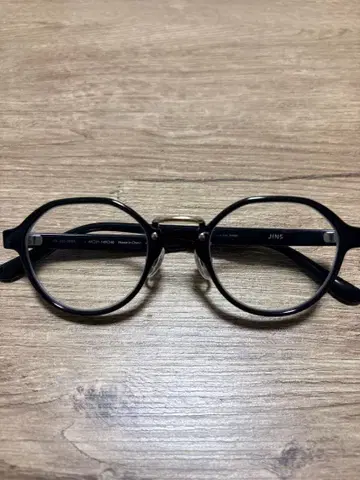 JINS 블랙 라운드 프레임 안경