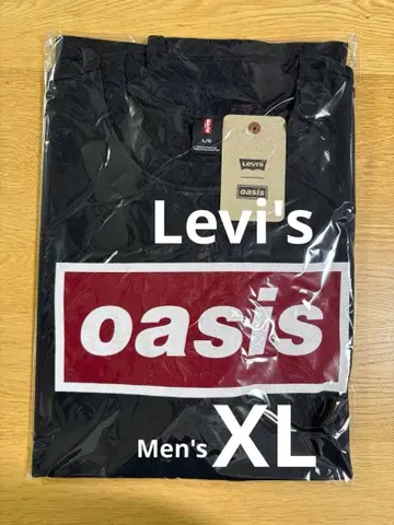 [레어] 리바이스 오아시스 티셔츠 블랙 남성용 L 미사용 새상품